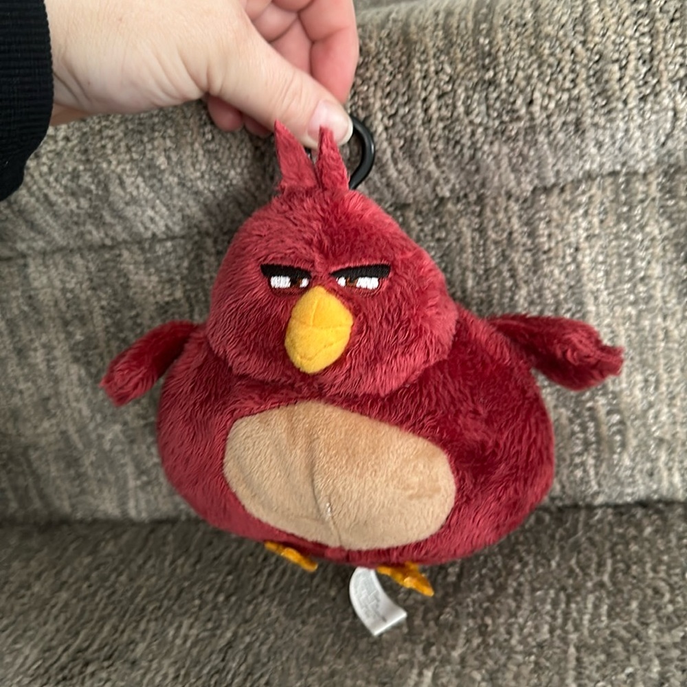 Angry Birds Movie TERENCE Plush Stuffed 6" Backpack Clip 2016 Rovio